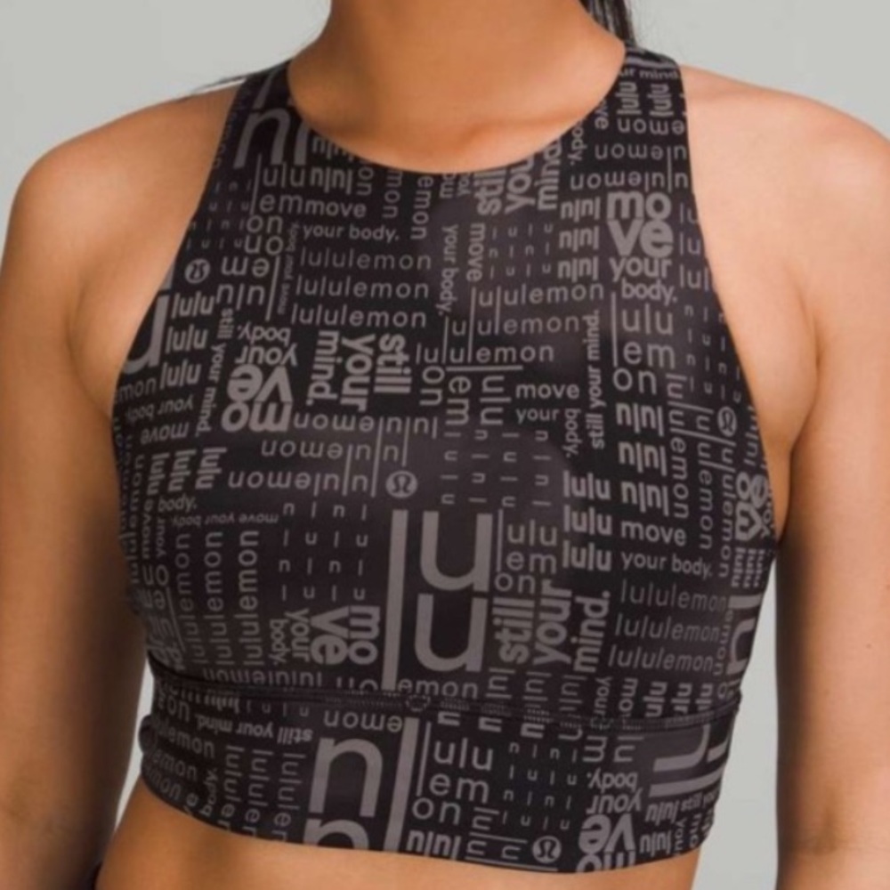 Lululemon Wunder Train Bra Manifesto Print | Size 8